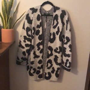 Cheetah sweater cardigan